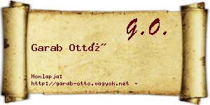 Garab Ottó névjegykártya